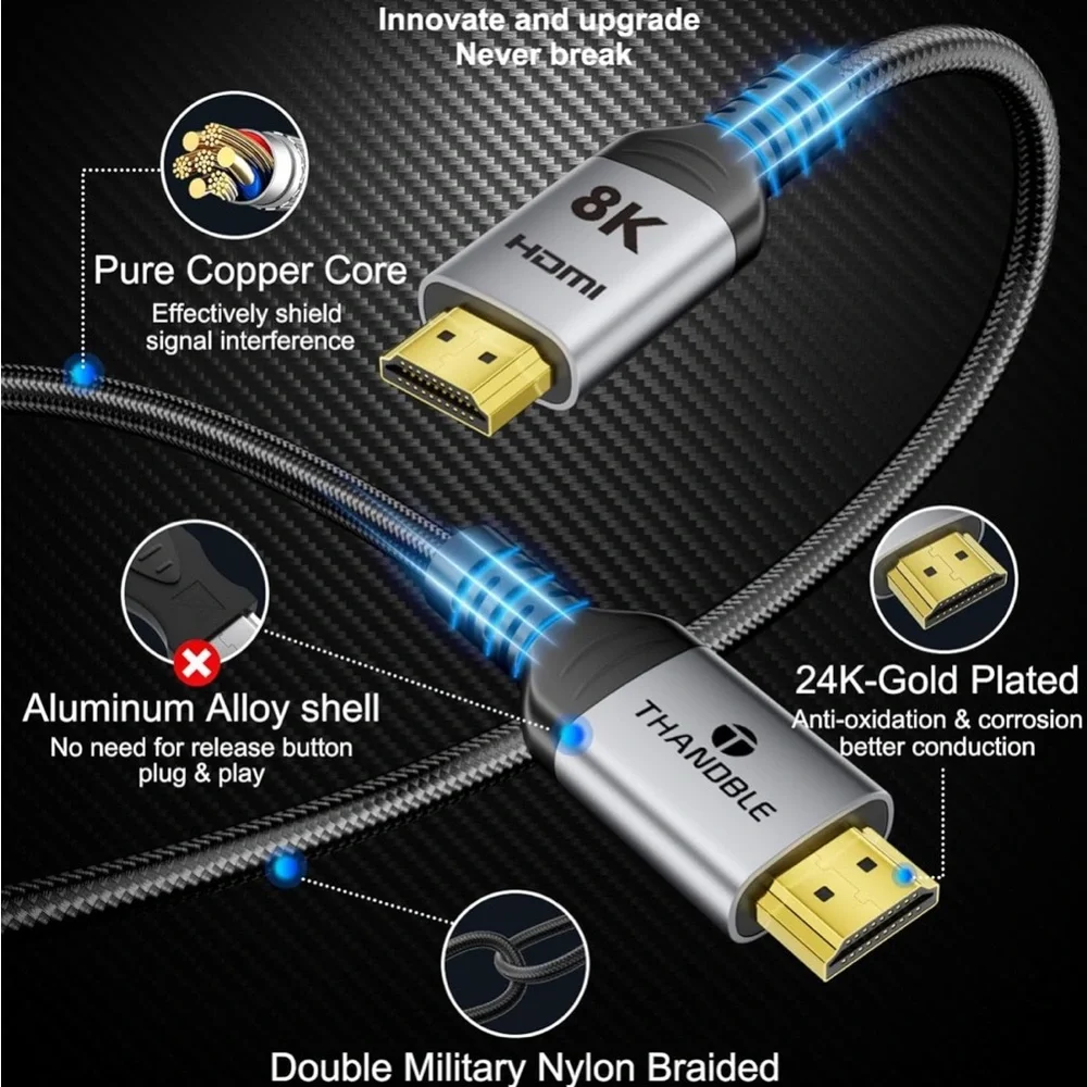 New!! THANDBLE 8K 15ft HDMI Cable